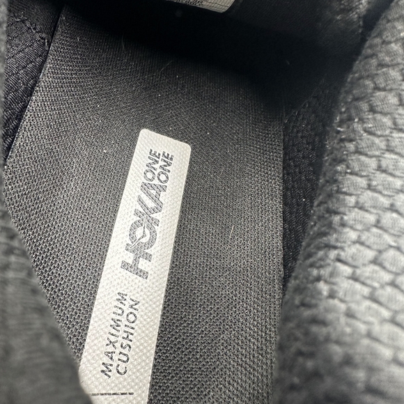 Hoka One One HOKA Bondi SR Triple Black leather sneakers in size 12 men used - Picture 10 of 11